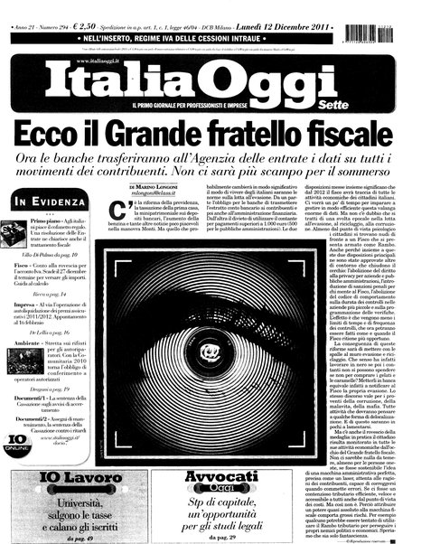 Italia oggi : quotidiano di economia finanza e politica